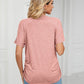 🎁Last Day Promotion 49% OFF✨Womens Short Sleeve V Neck Dolman Tops with Side Shirring Loose Fit Shirts