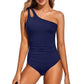 ⛱️LAST DAY SPECIAL PRICE: ￡12.99!!💖One Shoulder One Piece Swimsuit For Women Tummy Control Bathing Suit🩱
