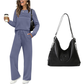 💓LAST DAY 50% OFF💓Women's Crew Neck Top & Drawstring Pants Set
