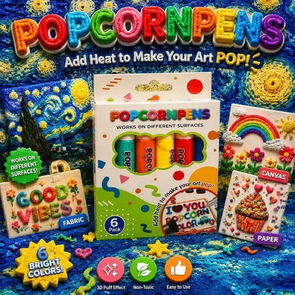 💥LAST DAY BUY 1 GET 1 FREE!!🎁🔮Magic Pen – Draw 3D with one stroke!🎄DIY Bubble Popcorn Drawing Pens