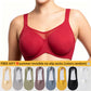 🌸🌸Last Day Special Price £7.99 ! 💐Women's Elegant Sheer Full Coverage Plus Size Bra