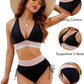 ⏰Last Day Promotion 60% OFF⏳2025 High Waisted Tummy Control Color Block Bikini Sets
