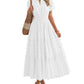 ⏰Hot Sale 50% OFF🎉Women's Lightweight Short Sleeve V Neck Elastic Waist Dress