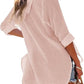 ⏰Limited Time Sale-50% OFF🏖️Women's Oversized Hooded Beach Cover Up - Long Sleeve V-Neck Pocket Shirt