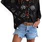 🥰Summer Sale-50% OFF💛Womens Bohemian-Inspired Beige Crochet Top With V-Neck