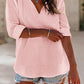 ⏰Limited Time Sale-50% OFF🏖️Women's Oversized Hooded Beach Cover Up - Long Sleeve V-Neck Pocket Shirt