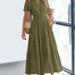⏰Hot Sale 50% OFF🎉Women's Lightweight Short Sleeve V Neck Elastic Waist Dress