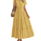 ⏰Hot Sale 50% OFF🎉Women's Lightweight Short Sleeve V Neck Elastic Waist Dress