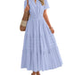 ⏰Hot Sale 50% OFF🎉Women's Lightweight Short Sleeve V Neck Elastic Waist Dress