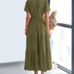 ⏰Hot Sale 50% OFF🎉Women's Lightweight Short Sleeve V Neck Elastic Waist Dress