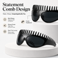⏳Limited-time 50% off⏰Creative Comb Frame Square Sunglasses☀️– Light Luxury, UV Protection, Oversized Frame, Versatile & Streetwear Stylish! 🕶️
