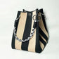 🏆👜 Limited Time Special Price ￡8.99!!✨Boho Striped Knit Bucket Handbag for Women – Handmade Summer Beach Shoulder Bag