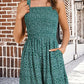⏰Hot Sale 50% Off💃Women's Summer Square Neck Sleeveless Loose Casual Short Smocked Romper
