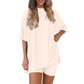 💕Last Day Promotion 49% OFF🔥Casual Oversized 2-Piece Lounge Set with Crewneck & Split Hem