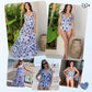 💃Last Day Special Sale 49% OFF🩱 V Neck Lace Up Printed One Piece Swimsuit and Skirt