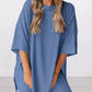 💕Last Day Promotion 49% OFF🔥Casual Oversized 2-Piece Lounge Set with Crewneck & Split Hem