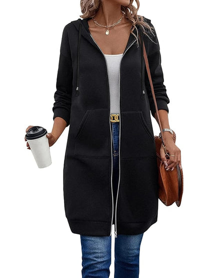 ⏰Early Autumn Sales 49% OFF🍂Women’s Casual Zip up Fleece Long Hoodies
