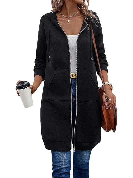 ⏰Early Autumn Sales 49% OFF🍂Women’s Casual Zip up Fleece Long Hoodies