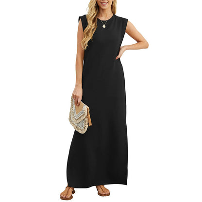 🔥2025 NEW SALES - 50% OFF🔥Women Loose Split Wrinkle-Free Long Dress🌿