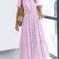 ⏰Hot Sale 50% OFF🎉Women's Lightweight Short Sleeve V Neck Elastic Waist Dress
