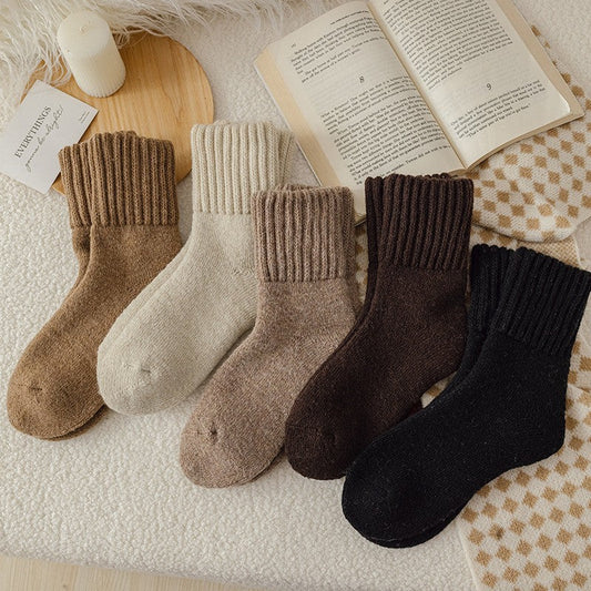 🔥❄️Hot Sale-Buy 1 Get 3 Packs✨❄️Cozy Ribbed Fleece Lined Crew Socks