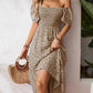 🤩2026 Summer Hot Sale 50% OFF!💖Square Neck Floral Midi Dress – Smocked Bodice, Flowy Tiered Skirt, Romantic