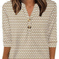🌸Hot Sale 60% OFF👕Women’s Casual Printed V-Neck Top 3/4 Sleeve Shirts