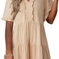 🔥🔥2026 Summer Hot Sale 49% OFF🌈Women's V Neck Ruffle Casual A-Line Flowy Swing Shift Dress