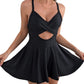 💥Last Day Special Sale 49% OFF🩱Women's Cutout One Piece Skirt Swimsuit