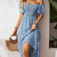 🤩2026 Summer Hot Sale 50% OFF!💖Square Neck Floral Midi Dress – Smocked Bodice, Flowy Tiered Skirt, Romantic