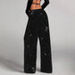 💖LAST DAY SALE 60% OFF💖🥰Women's Sequin Sparkle Wide Leg Pants with Elastic Waistband