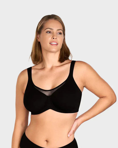 🏆 Last Day Special Price £9.77 ! 💐Women's Elegant Sheer Full Coverage Plus Size Bra