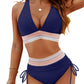 💖2026 Summer Sale 49% OFF👙High Waisted Tummy Control Color Block Bikini Sets