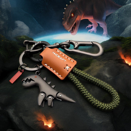 🔥Last Day-Buy 1 Get 1 Free!🎁Aluminum Alloy Dinosaur Charm Paired with a Hand-woven Bracelet-