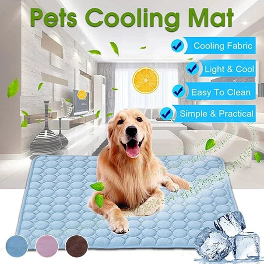 🔥🐶2026 Summer Hot Sale 49% OFF🧊Pet Cooling Ice Silk Mat – Summer Cooling Pet Bed Pad for Dogs and Cats, Breathable Washable Sleeping Cushion for Indoor and Outdoor Use, Lightweight Cooling Crate and Sofa Pet Mat