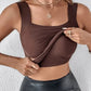 ⏳LAST DAY: ONLY £8.99!!⚡60K+ SOLD!💐Women's U Neck Thermal Tank Tops with Built-In Bra