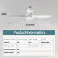 🔥LAST DAY SALE 49% OFF🔥SmartBreez™ 40W LED Ceiling Fan Light – 20.5” Ultra-Quiet with Remote 🎯 | E27 + FREE B22 Adapter 🔌 | For Bedroom 😴, Kitchen 👩‍🍳 & Garage 🛠️ – UK Ready! 🇬🇧