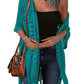 🔥This Week's Special Price: £15.99!!😍Women’s Oversized Knit Cardigan – Lightweight Crochet Tassel Kimono for Spring & Summer 🌸