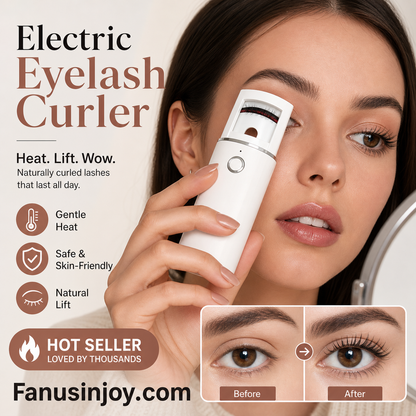🔥Surprise 50% Off - ONLY ￡7.99！👩🏻‍🏭Get gorgeous eyelashes back！✨️Rechargeable Electric Heated Eyelash Curler
