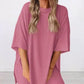 💕Last Day Promotion 49% OFF🔥Casual Oversized 2-Piece Lounge Set with Crewneck & Split Hem