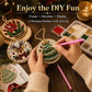 🎁LAST DAY SALE ONLY ￡7.99/6PCS!!🎄✨Christmas Wooden DIY Painting Hanging Ornaments Set -💎Make sparkling 5D pearl decorations yourself