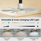 🔥LAST DAY SALE 49% OFF🔥SmartBreez™ 40W LED Ceiling Fan Light – 20.5” Ultra-Quiet with Remote 🎯 | E27 + FREE B22 Adapter 🔌 | For Bedroom 😴, Kitchen 👩‍🍳 & Garage 🛠️ – UK Ready! 🇬🇧