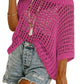 💥2026 Summer Hot Sale 50% OFF💥Women's Summer Scoop Neck Short-Sleeve Sweater Casual Crochet Hollow Out Knit Top