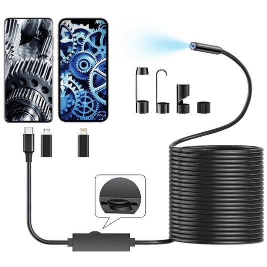 🏆LAST DAY SALE: ONLY ￡9.99!!🎁✨TechView™🇬🇧HD Endoscope Camera for iPhone & Android – 1920P Inspection Scope with 8 Adjustable LED Lights 🔍📱