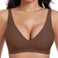 🔥Limited Special Sale 60% OFF!💕 Jelly Wireless Womens Comfortable Wireless Bras Push Up Bralettes Seamless Tshirts Bras Deep V Everyday Bras