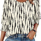Women Dressy Casual 3/4 Length Sleeve Womens Tops with Smocked Cuffs