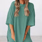 💕Last Day Promotion 49% OFF🔥Casual Oversized 2-Piece Lounge Set with Crewneck & Split Hem