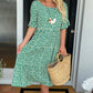 🎁2025 Big Sale 49% OFF🎁Round Neck Polka Dot Print Midi Dress