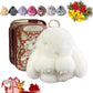 🎄💕Christmas Best Gift 70% Off🎁Handmade Soft Bunny PomPom Charms🐰