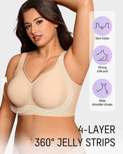 🎁Last Day Buy 1 Get 3 - Each only ￡4.66!!🔥Super Firming Wire-Free Jelly Bra 👙 All-Day Comfort No More Sagging👍